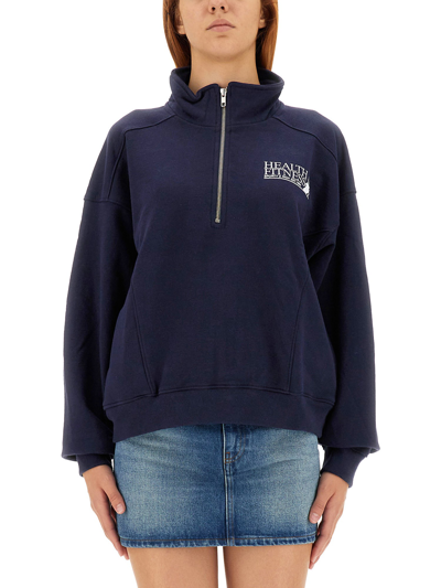 Shop Sporty And Rich Health & Fitness Sweatshirt In Blue