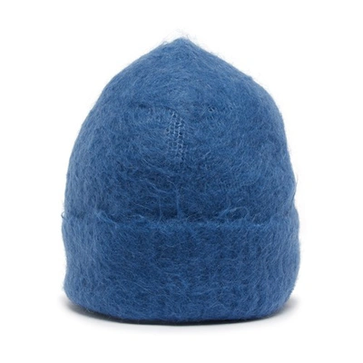 Shop Acne Studios Hat In Denim_blue