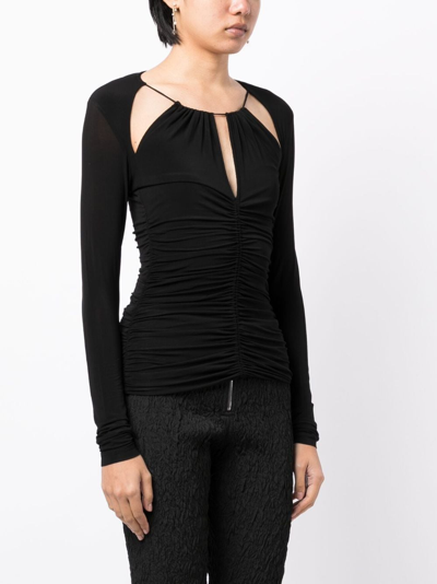 Isabel Marant Levona Cut-out Top In Black