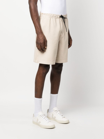 Shop Calvin Klein Drawstring Track Shorts In Neutrals