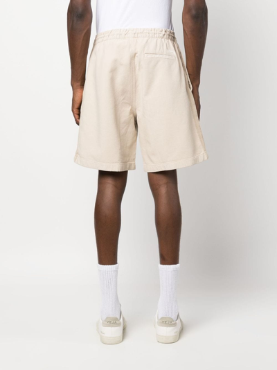 Shop Calvin Klein Drawstring Track Shorts In Neutrals