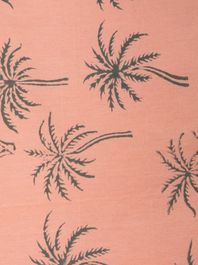 Les-ottomans Palm Tree-print Cotton Napkin In Pink