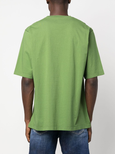 Shop Dsquared2 Logo-print Crew-neck T-shirt In Green