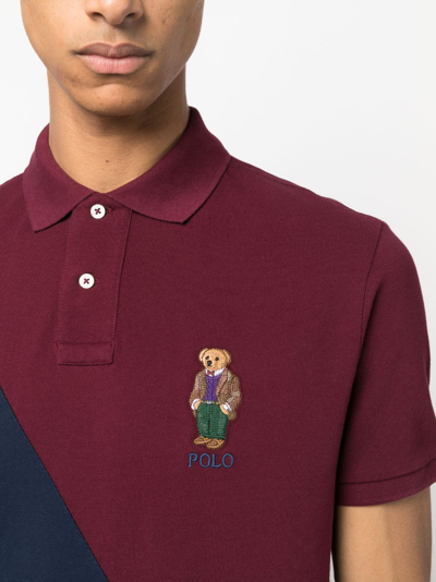 Shop Polo Ralph Lauren Polo Bear Cotton Polo Shirt In Red