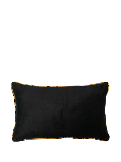 Shop Les-ottomans Tiger-embroidered Cushion In Black