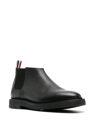Shop Thom Browne Mid-top Chelsea Ankle Boots In Black