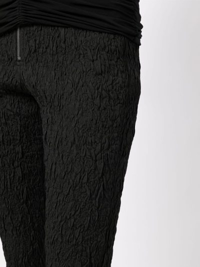 Isabel Marant Crinkled Cropped Trousers In Black