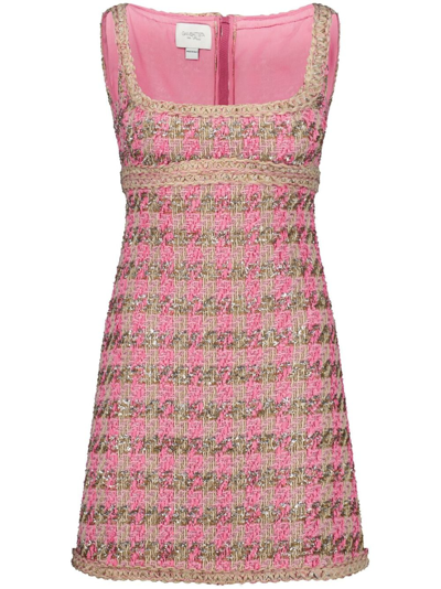 Giambattista Valli Lurex Tweed Mini Dress In Pink