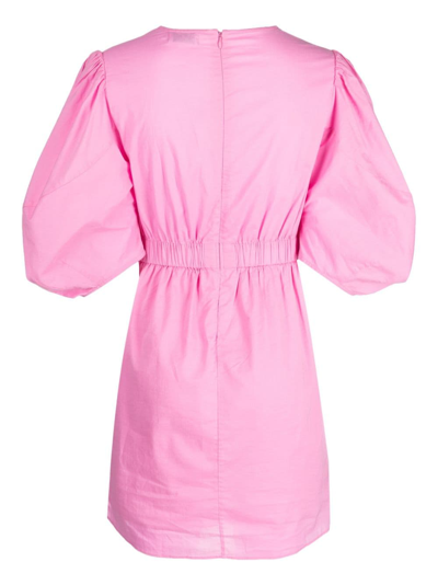 Shop Rhode Pia Draped-design Dress In Pink