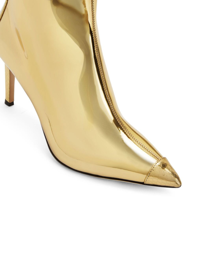 Shop Giuseppe Zanotti Mirea 85mm Leather Boots In Gold