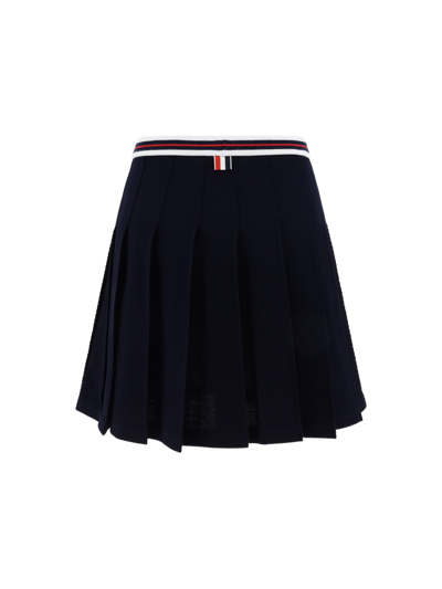 Shop Thom Browne Cricket Mini Skirt In Navy