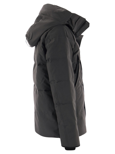 Shop Canada Goose Wyndham - Hooded Down Jacket In Grey