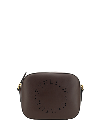 Shop Stella Mccartney Small Camera Shoulder Bag In Chocolate Brown