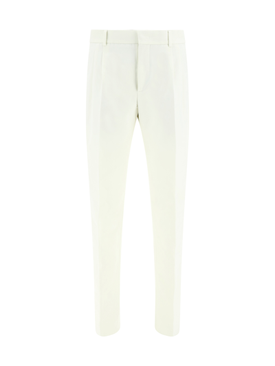 Shop Loro Piana City Two Pinces Tailoring Pants In White
