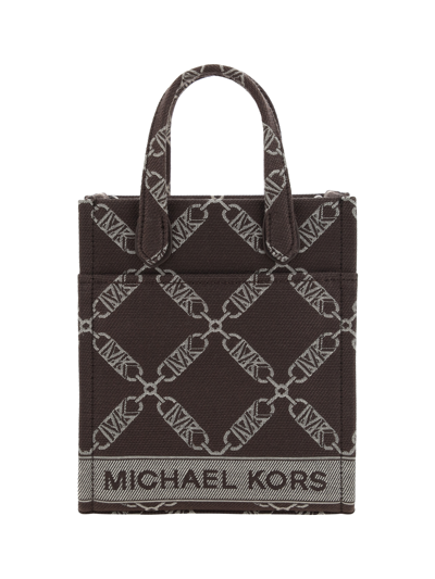Shop Michael Kors Mini Gigi Tote Bag In Chlorophyll/bl/silver