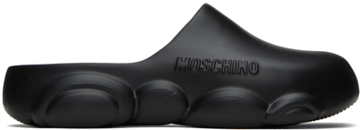 Moschino Round-toe Chunky-sole Slides In 000 Nero