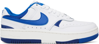 Shop Nike White & Blue Gamma Force Sneakers In White/game Royal-dee