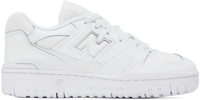 Shop New Balance White 550 Sneakers In White/white