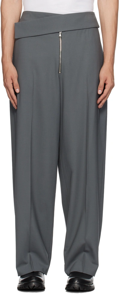 Shop Gauchère Gray Wrap Trousers In 3007 Light Cement