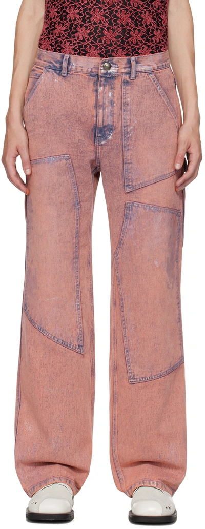 Shop Andersson Bell Pink Coated Jeans In Dstpnk Dust Pink