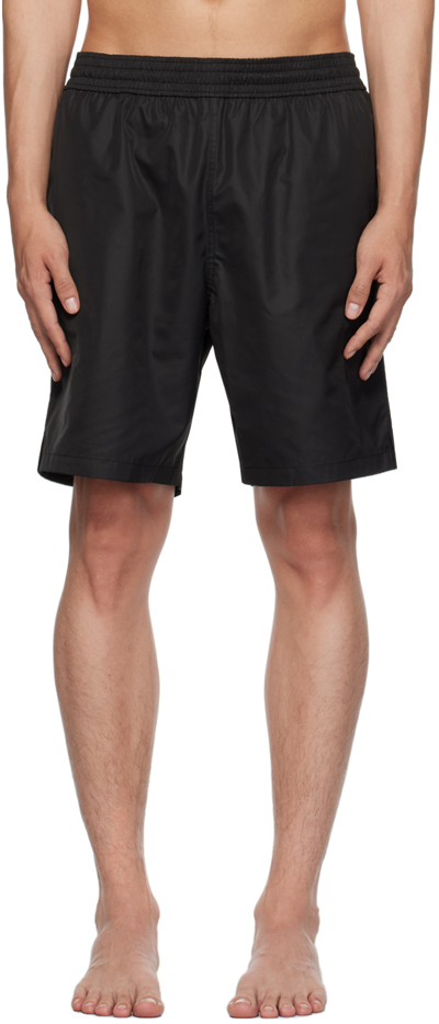 Shop Off-white Black Arr Surfer Swim Shorts In Black White