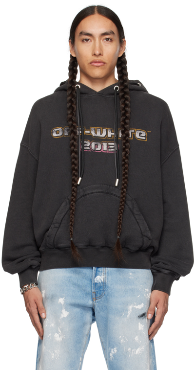 Shop Off-white Black Digit Bacchus Hoodie In Black Multi