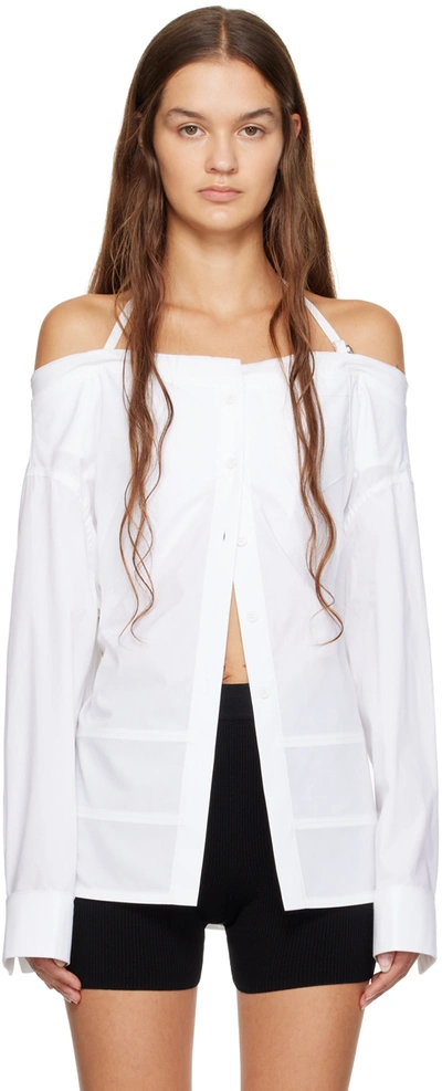 Shop Jacquemus White Le Chouchou 'la Chemise Peplo' Shirt In 100 White