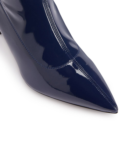 Shop Giuseppe Zanotti Mirea 90mm Leather Ankle Boots In Blue