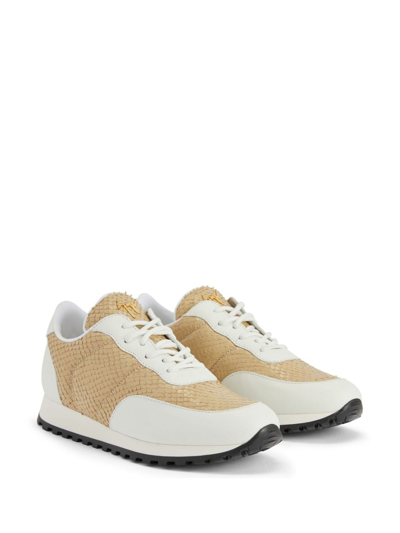 Giuseppe Zanotti Jimi Leather Low-top Sneakers In Neutrals