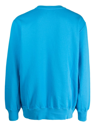 Shop Autry Logo-print Cotton Sweatshirt In Blue