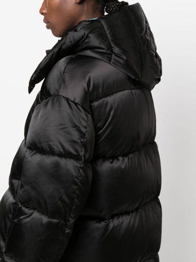 Shop P.a.r.o.s.h Detachable-hood Puffer Jacket In Black