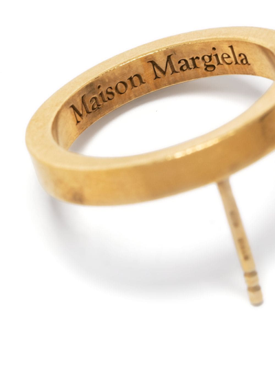 Shop Maison Margiela Logo-engraved Earring In Gold