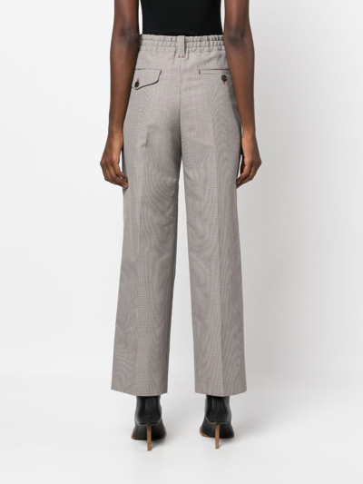 Shop Marni Pleated Cropped Trousers In Neutrals