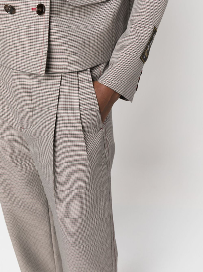 Marni Pleated Cropped Trousers In Neutrals