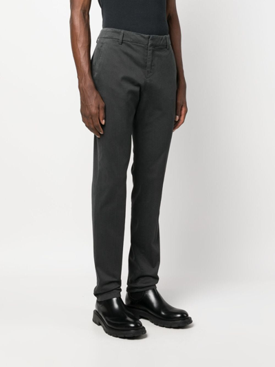 Shop Dondup Mid-rise Skinny-cut Trousers In Grey