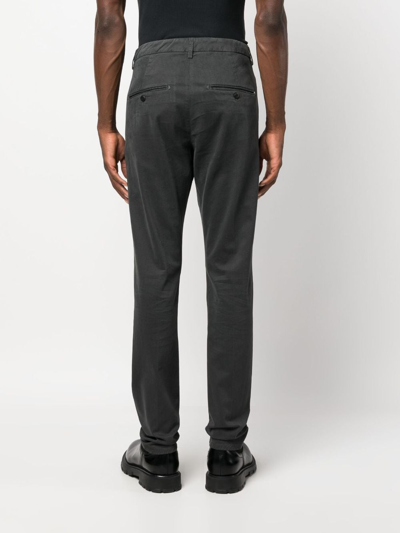 Shop Dondup Mid-rise Skinny-cut Trousers In Grey
