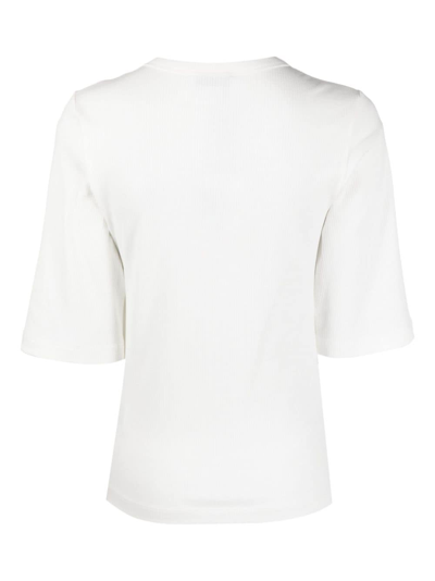 Rodebjer Short-sleeve Organic Cotton T-shirt In White