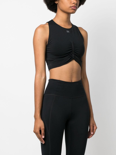 Wolford Ruched-detailing Performance Top In Black