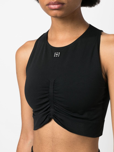 Wolford Ruched-detailing Performance Top In Black