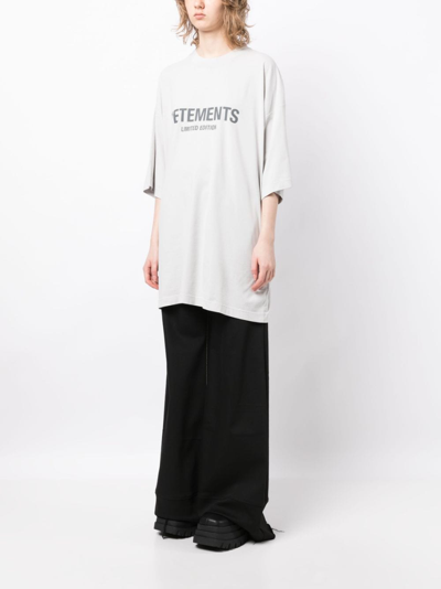 Shop Vetements Limited Edition Cotton T-shirt In Grey