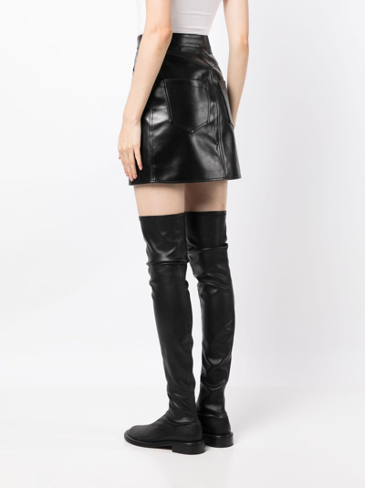 Shop Msgm High-rise Fitted Miniskirt In Brown
