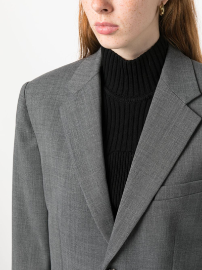 Nili Lotan Boyfriend Wool Blazer Jacket In Grey