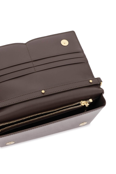 Shop Dolce & Gabbana Mini 'dg Logo' Bag In Patent Leather In Brown