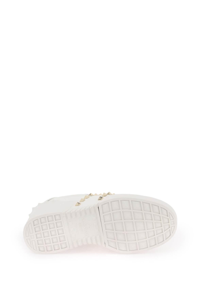 Shop Valentino 'open Disco' Wedge Sneakers In White