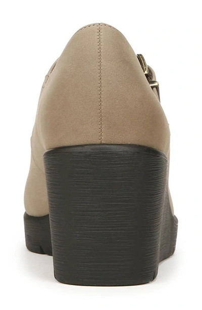 Soul Naturalizer Adore Womens Buckle Wedge Pumps In Mushroom Grey Synthetic