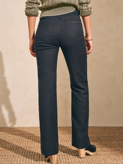 Faherty Stretch Terry Patch Pocket Pants In Washed Black