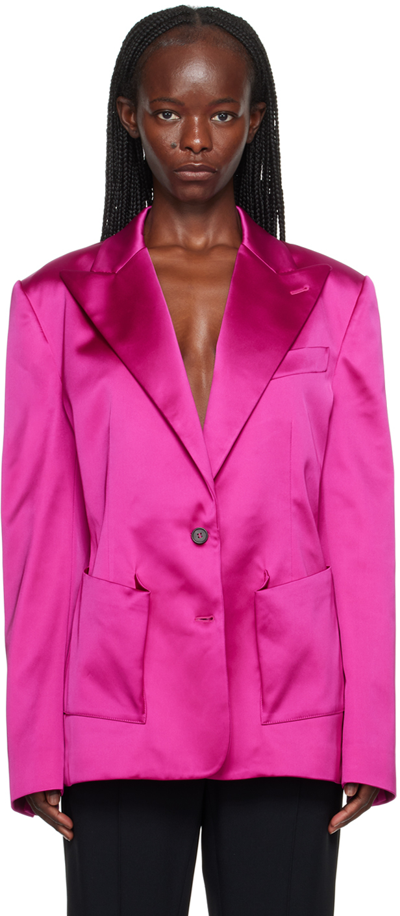 Shop Tom Ford Pink Relaxed-fit Blazer In Dp594 Bright Fuxia