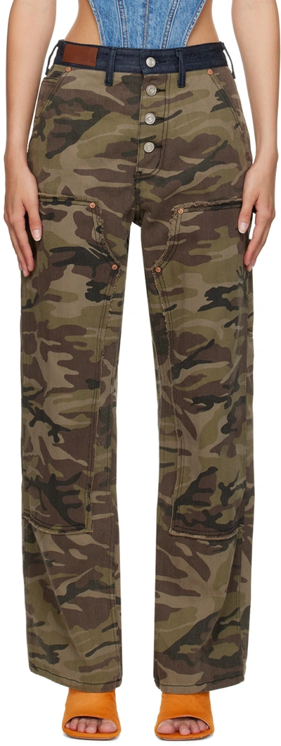 Shop Andersson Bell Khaki Camouflage Jeans
