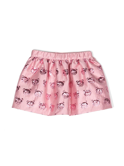 Shop Moschino Teddy Bear-print Miniskirt In Pink