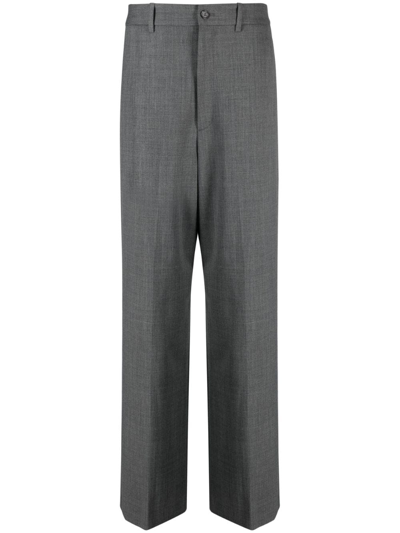 Shop Nili Lotan Johan Wide-leg Trousers In Grey